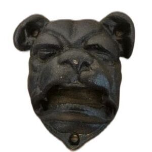 Cast Iron Bulldog Wall Mount Bottle Opener Man Cave Decor - ITEM #2794